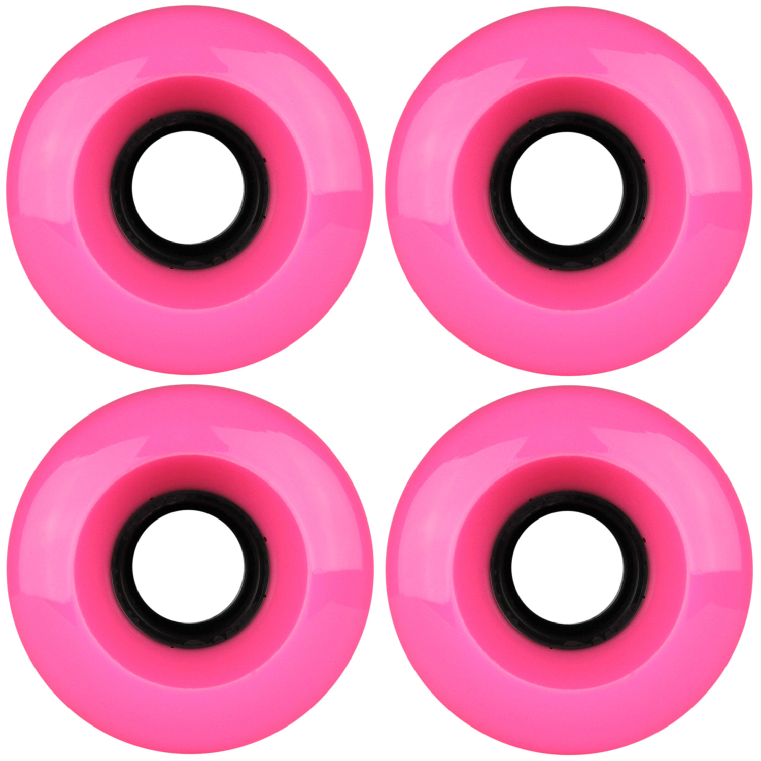 Longboard Skateboard Cruiser Wheels 61mm Smooth Pink USA Made 78A
