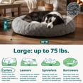 thumbnail image 4 of FurHaven Pet Products Calming Cuddler Long Faux Fur Donut Pet Bed for Dogs & Cats - Gray, Large - 36", 4 of 10