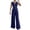 Blue, variant on Workout Sets for Women, Women's Trousers Suit 2 Piece Set Wear Button Vest With Elastic Waist Pants Business Casual Outfit For Summer Daily Work And Meetings(Beige,S)