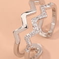 thumbnail image 6 of Teissuly Highs And Lows Wave Double Delicate Diamond Alloy Jewelry Accessories, 6 of 9