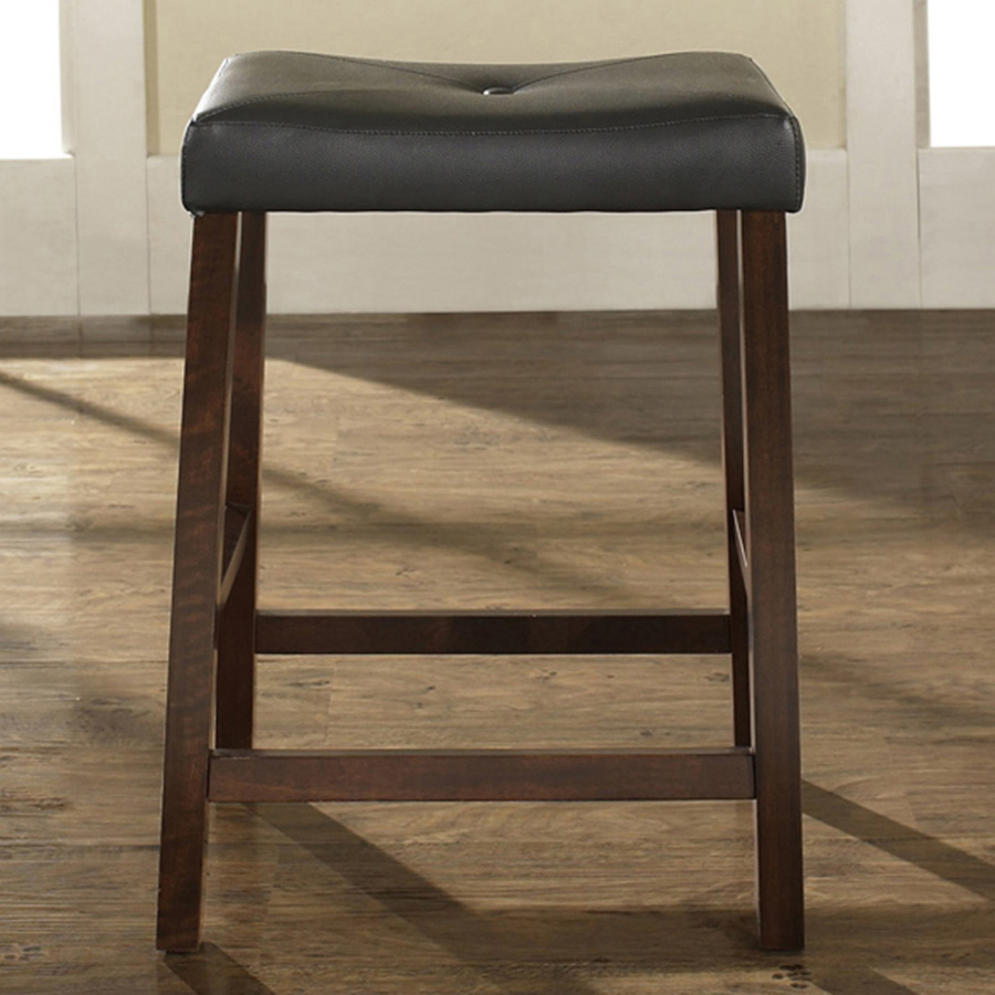 Crosley Furniture 24 Upholstered Saddle Seat Bar Stools Walmart