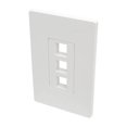 thumbnail image 1 of Single Gang 6 Port Wall Plate Keystone USB - White, 1 of 1