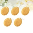 thumbnail image 3 of NUOLUX 5 Pcs Bath Sponge Natural Seaweed Cotton Honeycomb Sponge Biodegradable Kids Adults Shower Supplies with Hanging Rope (Brown), 3 of 6