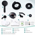 thumbnail image 7 of Wowow Single Handle 7-Spray Tub and Shower Faucet 1.8 GPM with Pressure Balance Shower Valve in Matte Black Valve Included, 7 of 7