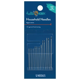 Hello Hobby Easy-Threading Steel Hand Sewing Needles, Sizes 4/8, 6