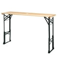 thumbnail image 4 of Topbuy Table de Pique-Nique Pliant pour Patio en Bois Table à Manger Portable Hauteur Ajustable, 4 of 6
