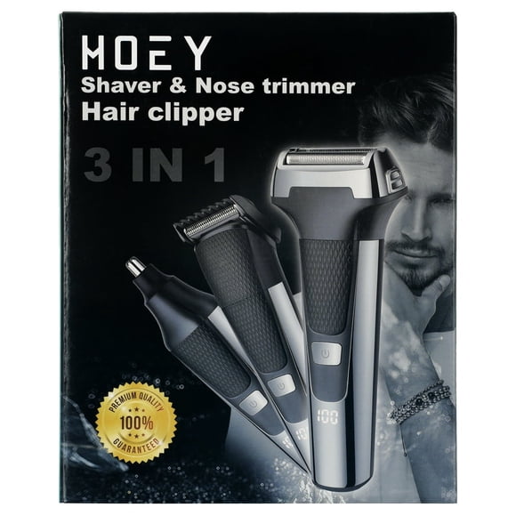 EASTIN 3 in 1 Electric Shaver for Men Waterproof Wet/Dry Foil Razor Beard Nose Hair Face Trimmer Cordless Rechargeable Grooming kit for Shaving Ideas Gift for Dad Husband