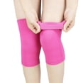 thumbnail image 4 of Protectores de rodilla deportivos de color rojo rosa, talla L, rodilleras elásticas para juegos de pelota, 4 of 8