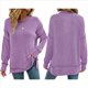 thumbnail image 3 of Sudaderas Holgadas de Larga para Mujer, de Canalé, con Abertura Lateral y Dobladillo Alto y Bajo, para Otoño Púrpura XL, 3 of 7