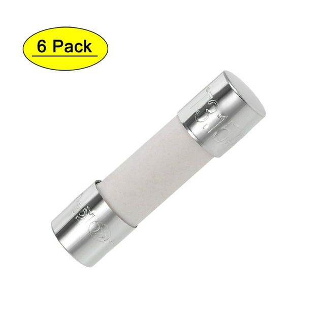Fusible de cartucho automotriz 3.15A 250V 5x20mm de reemplazo de tipo lento para amplificador de alarma de audio de automóvil 6 piezas