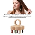 thumbnail image 4 of Scalp Massager, Beech Wood Stone Massage Tool, Portable Detangling Comb with Polished Teeth for Spa and Home Use, 4 of 7