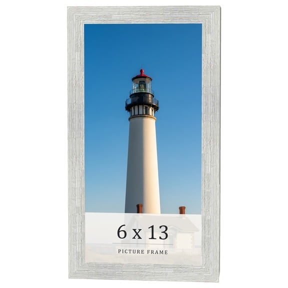 6x13 Frame White Real Wood Picture Frame Width 1.5 inches | Interior Frame Depth 0.5 inches | Barn
