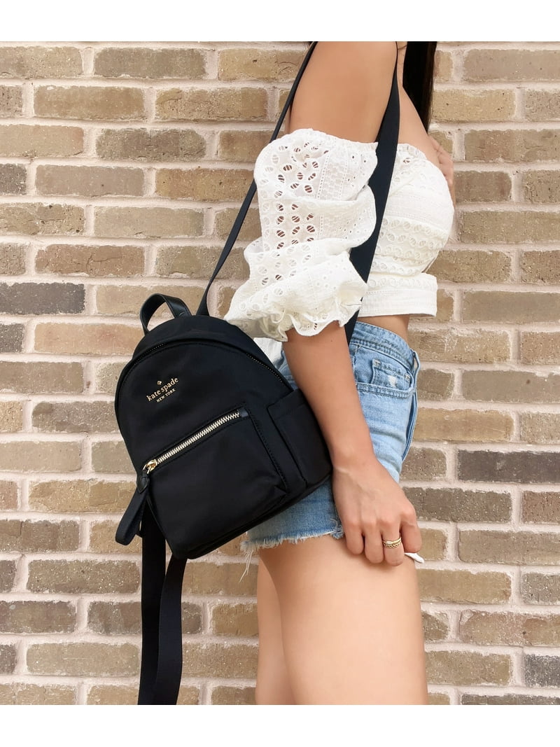 Kate Spade New York Girl Black Nylon Bow Backpack Disney X Kate Spade New York Minnie 3d Flap Backpack | Kate  main image 4