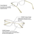 thumbnail image 3 of Gafas de sol con montura de ojo de gato y lentes transparentes para mujer B2440, 3 of 5