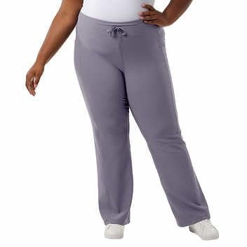 32 Degrees Women's Wide Leg Ribbed Semi-Flare Yoga Pants