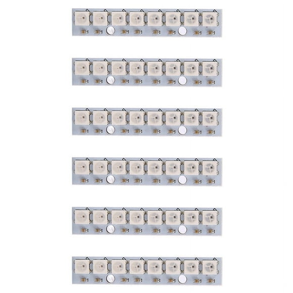 6pcs 8 X WS2812B 5050 RGB Driving LED Lights Board Strip Built-in Full-Color for NAZE32 CC3D