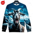 thumbnail image 1 of Sudadera con capucha con estampado 3D de cabras gritando de Harajuku, sudadera con cuello redondo con gráfico de ovejas, sudadera con capucha divertida para niños, sudadera con cuello redondo, 1 of 5