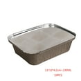 thumbnail image 4 of Bewildely Paquete de 10 sartenes de papel de aluminio, accesorios para el hogar, contenedor de alimentos rectangular de gran capacidad de una Herramientas y accesorios para hornear tapa de 230ml, 4 of 6