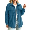 thumbnail image 7 of Enjoytime Jackets for Women Lapel Long Sleeve Button Down Shacket Fall Trendy Casual Coat Plus Size Clothes, 7 of 7