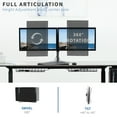 thumbnail image 6 of VIVO Dual Monitor Free-Standing Mount for Computer Screens up to 30", 6 of 8