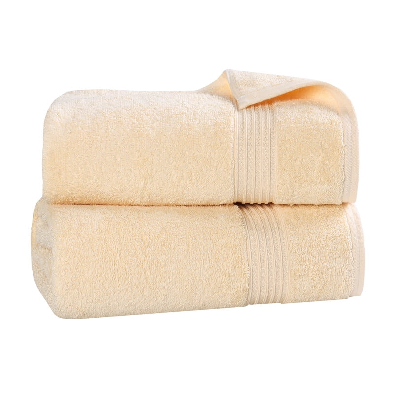 Superior Egyptian Cotton Absorbent Canary Bath Towel Set of 2