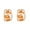 Designer Orange Flower Inlay Hoops Earring, variant on Elegant Cute Designer Orange Flower Inlay Hoop Earrings for Women