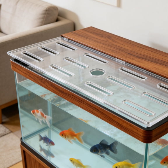 GETAJGHSD Aquarium Fish Tank Lid Transparent Plastic Cover with Anti Jumping