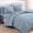 French Blue, variant on King Size Comforter Set Washed - 7 Pieces King Size Bed in A Bag, Bedding Sets with Comforters, Sheets, Pillowcases & Shams - Navy