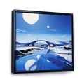 thumbnail image 2 of Designart "Scenic Views of a Modern Blue Bridge II" Architecture Floater Framed Canvas Wall Art, 2 of 7