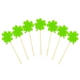 thumbnail image 3 of GOOHOCHY 20 Pcs Four Leaf Card Felt Cake Decorations 20pcs Green, 3 of 8