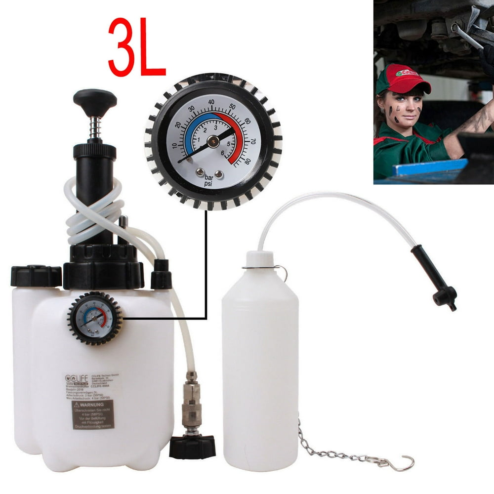 Brake Bleeder Sturdy 3L Capacity Car Brake Fluid Bleeder Bleeding Kit