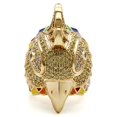 thumbnail image 3 of Luxe Jewelry Designs Women's Gold Chicken Shaped Ring with Multi Color Cubic Zirconia Stones - Size, 3 of 4