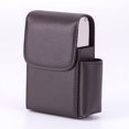 thumbnail image 1 of PU Leather Sliding Cigarette Case Stainless Steel Cigarette Case with Lighter Rack and Belt Loop, 1 of 4