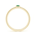 thumbnail image 2 of ANGARA Natural Classic Solitaire Oval Emerald Promise Ring in 14K Yellow Gold for Women (Size-4x3mm) | May Birthstone, Birthday, Anniversary, Jewelry Gift for Women | Natural Emerald Ring, 2 of 10