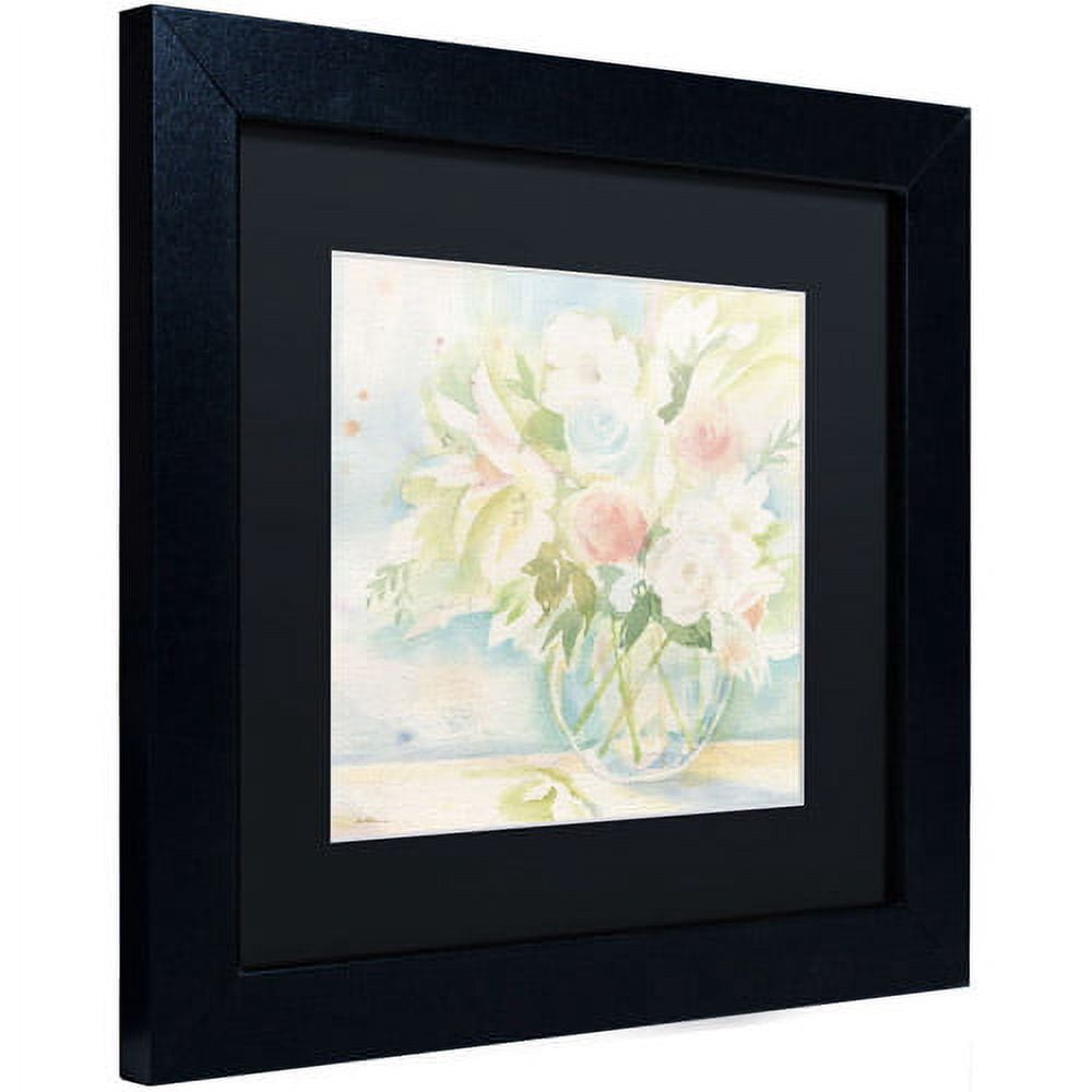 Trademark Fine Art "Early June Bouquet" Canvas Art by Sheila Golden, Black Matte, Black Frame