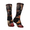 thumbnail image 3 of Goofa Colorful Flower German Shepherd Printed Men's Crew Socks, Soft Durable Breathable Moisture-Wicking with Odor Control Cotton socks, 3 of 9