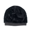thumbnail image 5 of EnJoCho Men Unisex Solid Outdoor Hat Knitting Hat Winter Plush Warm Knit Hat Matching Embroidered Pom Beanie Female Trendy Ribbed Knit Beanie Ladies Casual Urban Style Knit Hat, 5 of 5