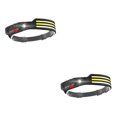thumbnail image 4 of Sonducket Linterna frontal de alto brillo de 350lm para senderismo, pesca nocturna, linterna frontal impermeable para correr, faro ajustable, Blanco Rojo Amarillo 2Conjunto, 4 of 6