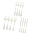 thumbnail image 2 of Transemion Plastic Forks Spoons Knifes Silverware Decor Party White 18.5cm 1Set, 2 of 6