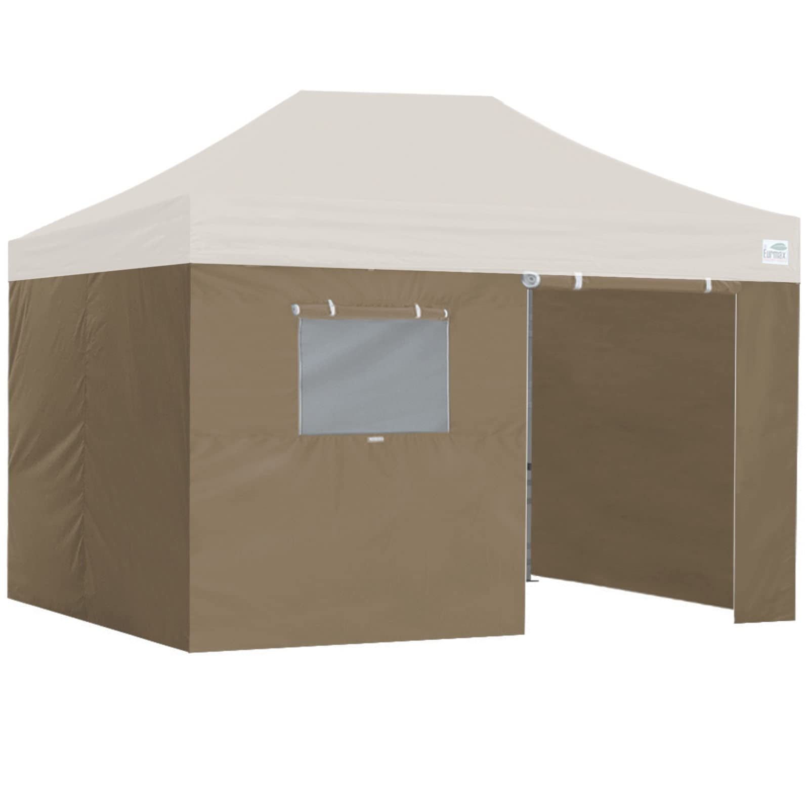 Eurmax 10x15 Four Sidewalls For Pop Up Canopy Enclosure Walls Kit 10x15 Khaki Walmart Com