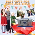 thumbnail image 4 of KOFUN 12FT Trampoline for Kids and Adults, Round Trampoline with Basketball Hoop and Ladder, Outdoor Backyard Trampoline with Enclosure Net, 1200LBS Capacity, Easy to Install, Blue, 4 of 8