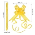 thumbnail image 2 of Unique Bargains 2.8inch Pull Bows Present Wrapping String Bows Ribbon Gold Thread Style Gold Tone 40 Pack, 2 of 6