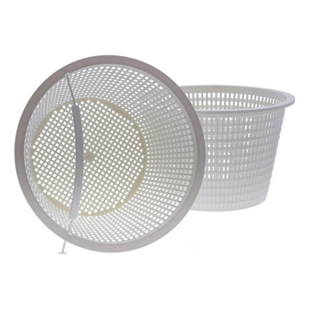 U.S. Pool Supply Swimming Pool Plastic Skimmer Replacement Basket (Set of 2) - Skim Remove Leaves, Bugs and Debris - 8" Top, 5.5" Bottom, 5" Deep - Not Weighted
