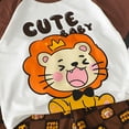 thumbnail image 5 of KPOPLK Baby Boy Summer Clothes 12-18 Months Cute Outfit Summer Kids Patchwork Short Sleeve T-Shirt and Shorts Cool Short Sets Size 3-4 Years,Coffee, 5 of 7
