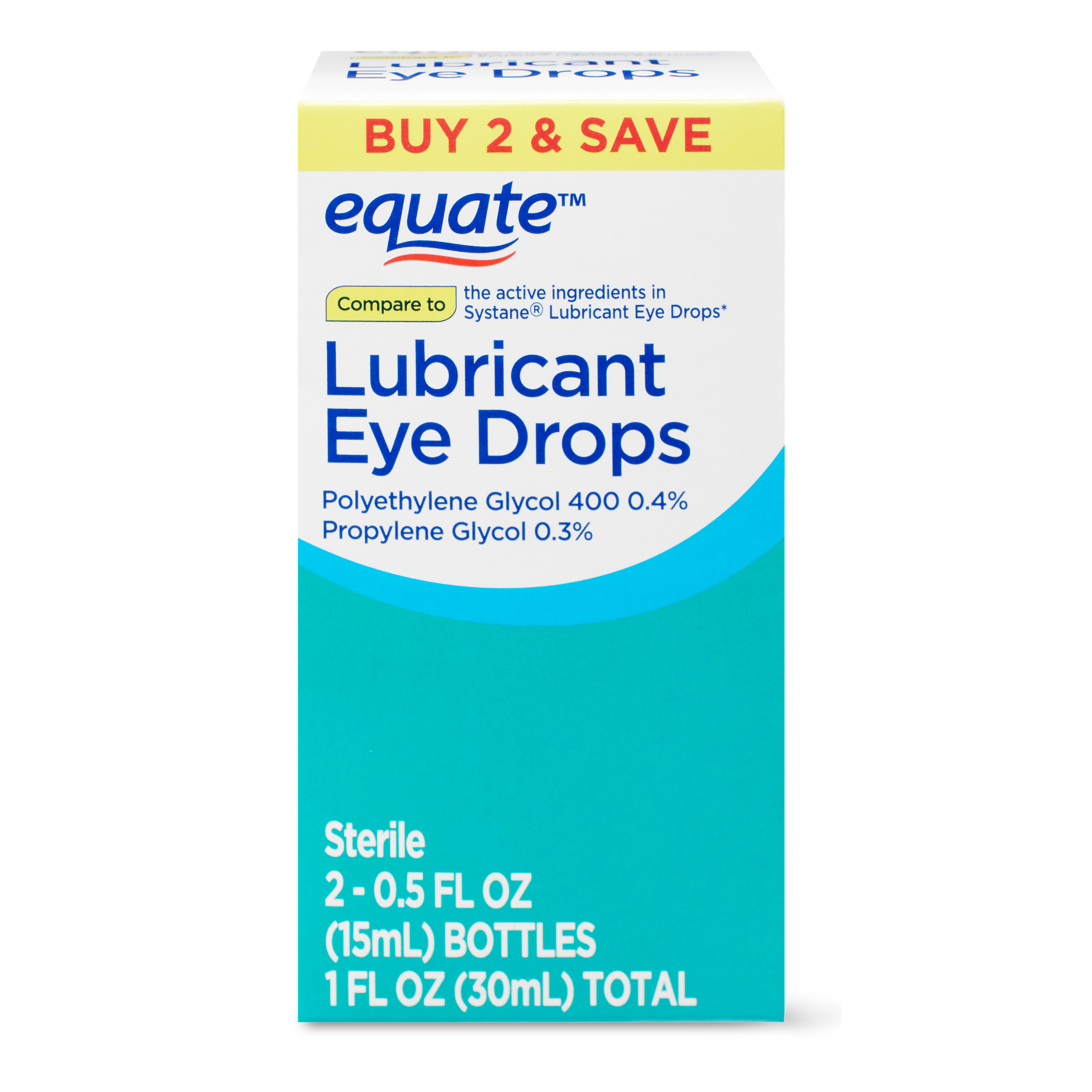 Equate Lubricant Eye Drops, 0.5 Fl. Oz., 2 Count Walmart