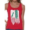 thumbnail image 1 of Awkward Styles American Flag Nurse Women Tank Top United States of America Pro America Nurse Shirt for Women Free to Be Me USA Patriotic Nurse Women Tank One Nation Retro USA Nurse Top for Women, 1 of 4