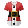 thumbnail image 1 of Tops navideños para enfermería para mujer, blusa de uniforme de trabajo, camiseta de manga corta con cuello en V, Blusas, ropa de enfermería, uniforme tipo túnica para enfermeras, 1 of 5