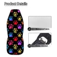 thumbnail image 6 of Uorisanigo Colorful Dog Paw Car Seat Covers for Front Seat Waterproof Car Seat Cover Protection Interior Accessories Easy to Install and Clean Universal for Cars Truck SUV Van, 6 of 7