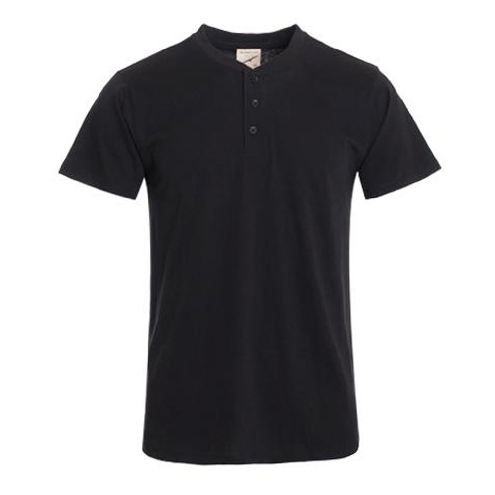 Hawks Bay Hawks Bay Men's Short Sleeve Henley Tshirt Black Large