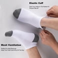 thumbnail image 4 of Calcetines de tobillo COOVAN para hombre, 10 pares, acolchados, corte bajo, paquete de 10, 4 of 7